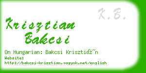 krisztian bakcsi business card